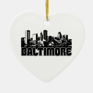 Baltimore Skyline Keramisch Ornament