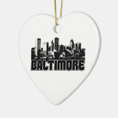Baltimore Skyline Keramisch Ornament (Links)