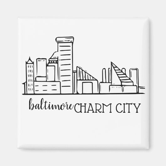 Baltimore Skyline Magneet (Voorkant)