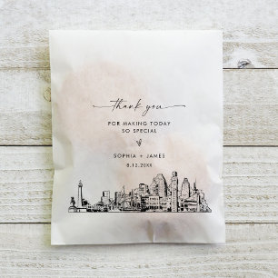 Baltimore Skyline Mariage Merci Favoriser les sacs