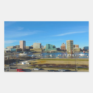 Baltimore Skyline van Federal Hill Rechthoekige Sticker