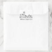 Baltimore Skyline Vierkante Sticker (Tas)