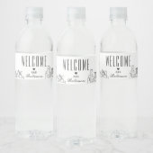 Baltimore Skyline | Welkomstbericht Waterfles Etiket (Flessen)