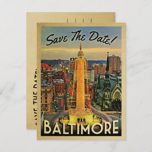 Baltimore sparen de  Briefkaarten van de Datum (Voorkant / Achterkant)