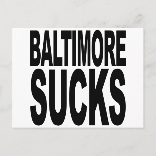 Baltimore Sucks Briefkaart (Voorkant)