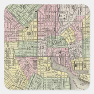 Baltimore Vierkante Sticker