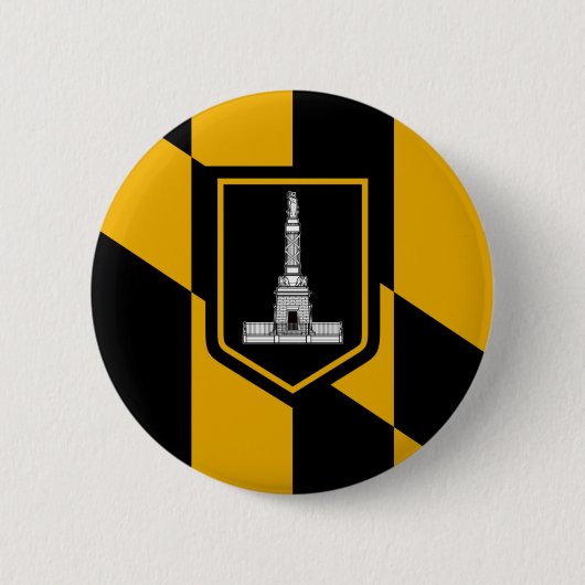 Baltimore Vlag Ronde Button 5,7 Cm (Voorkant)