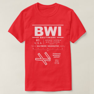 Baltimore/Washington Int'l Airport BWI T-shirt: T-shirt