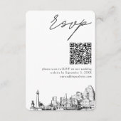Baltimore Wedding RSVP QR Code Small Informatiekaartje (Voorkant)