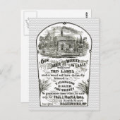 Baltimore Whiskey Vintage 1867 Briefkaart (Voorkant / Achterkant)