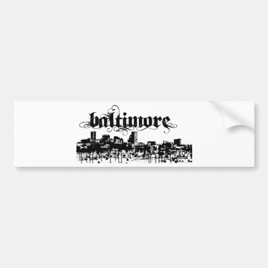 Baltimore zet je stad aan bumpersticker (Voorkant)