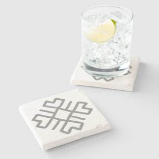 Baltische Geometrische Ontwerp Harten Hand geteken Stenen Onderzetter