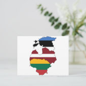 Baltische staten briefkaart (Staand voorkant)