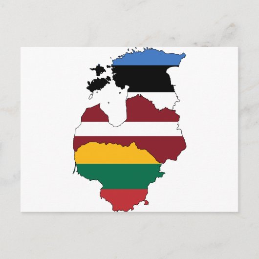Baltische staten briefkaart (Voorkant)
