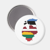 Baltische staten magneet (Voorkant / Achterkant)