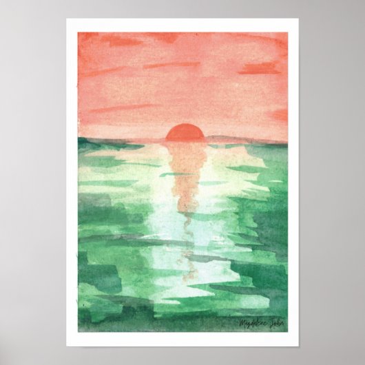 Baltische Zomerzonsondergang Poster (Voorkant)