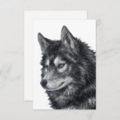 Balto Dog Art Notitiekaartje (Voorkant / Achterkant)