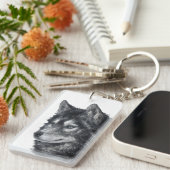 Balto Dog Illustratie Sleutelhanger (Voorkant Rechts)