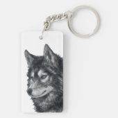 Balto Dog Illustratie Sleutelhanger (achterkant)