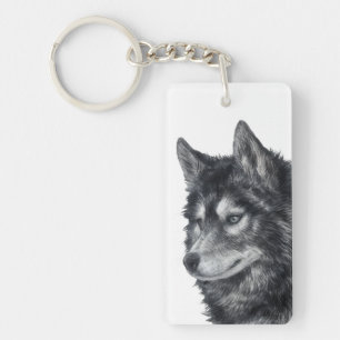 Balto Dog Illustratie Sleutelhanger