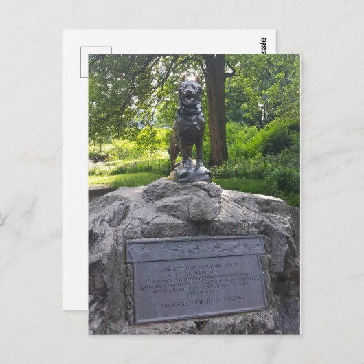 Balto Statue in Central Park Briefkaart (Voorkant / Achterkant)