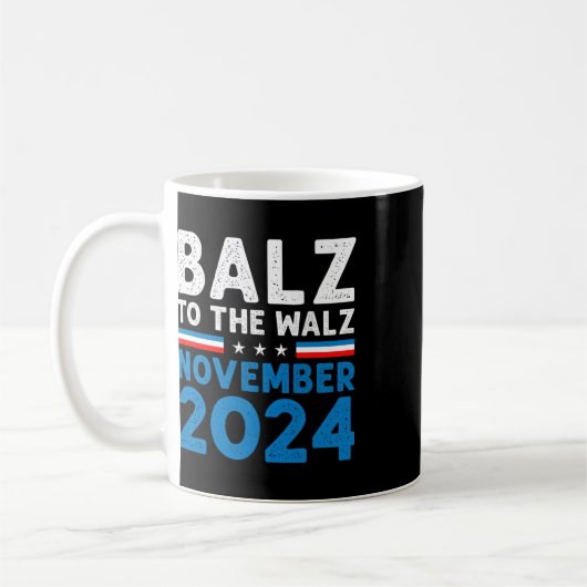 Balz naar de Walz Kamala Harris Tim Walz 2024 Koffiemok (Links)