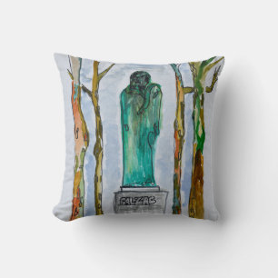 Balzac-standbeeld van Rodin Parijs, Frankrijk Kussen