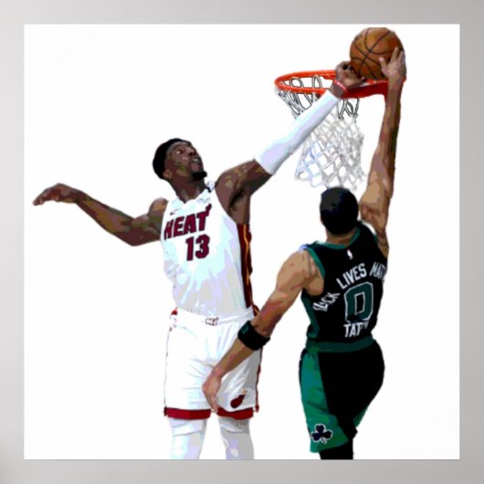 Bam Adebayo Block Poster (Voorkant)