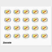 Bam ! Autocollant comique vintage (Feuille)