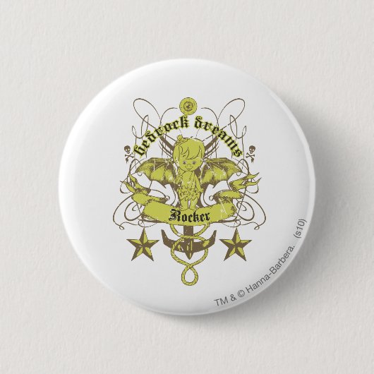 Bam Bam Bedrock Dreams Ronde Button 5,7 Cm (Voorkant)