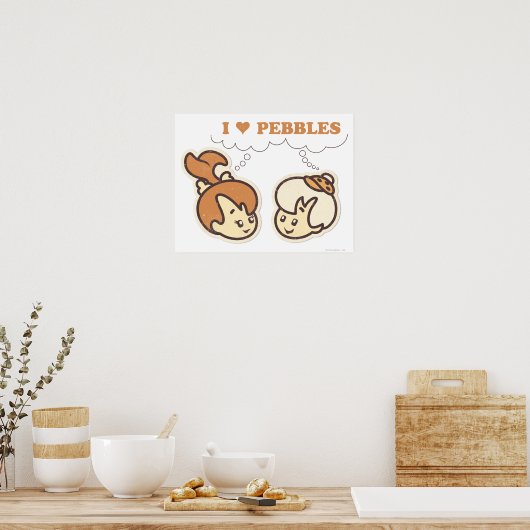 Bam Bam houdt van PEBBLES™ Poster (Keuken)