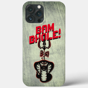 "BAM BHOLE" LORD SHIVA'S NAAG EN TRISHUL iPhone 13 PRO MAX HOESJE