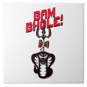 "BAM BHOLE" LORD SHIVA'S NAAG EN TRISHUL TEGELTJE