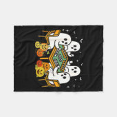 Bam Boo Halloween Ghost Mahjong Funny Costume Game Fleece Deken (Voorkant (Horizontaal))