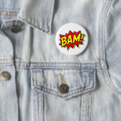 BAM COMICBOOK SOUNDS ACTIONS LOUD COMICS CARTOONS RONDE BUTTON 5,7 CM (In situ)