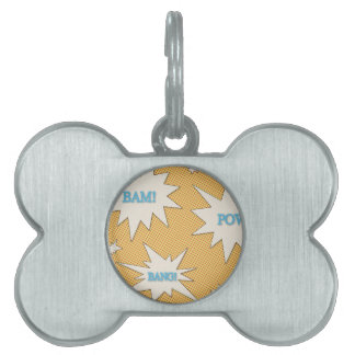 Bam! Pow! Bang! Comische stijl Huisdieren Naamplaatje