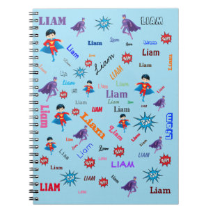 Bam Pow Superheld Word Cloud Name Collage Notitieboek