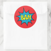 Bam! Ronde Sticker (Tas)