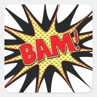 Bam! Vierkante Sticker