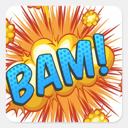 Bam Vierkante Sticker (Voorkant)