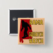 Bama Squatch Watch Vierkante Button 5,1 Cm (Voorkant /achterkant)