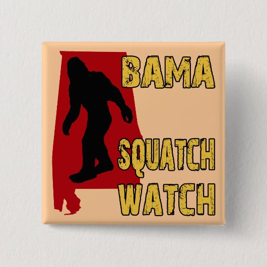 Bama Squatch Watch Vierkante Button 5,1 Cm (Voorkant)