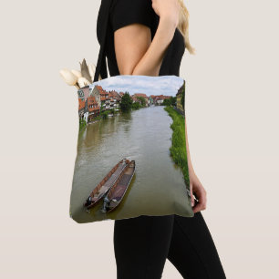 Bamberg Beieren Regnitz-rivier Schildering Effect Draagtas