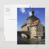 Bamberg, de Rathaus van Duitsland Briefkaart (Voorkant / Achterkant)