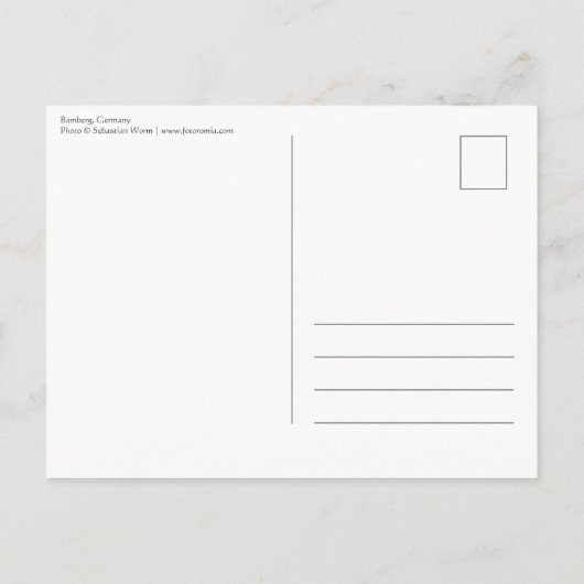 Bamberg Duitsland Briefkaart (Achterkant)