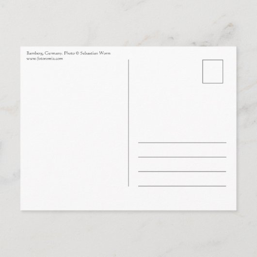 Bamberg Duitsland Briefkaart (Achterkant)