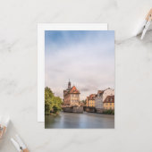 Bamberg Germany Foto Kaart (Voorkant / Achterkant in situ)