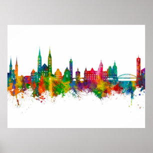 Bamberg Germany Skyline Poster