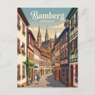 Bamberg Oude Stad Steeg Duitsland Briefkaart