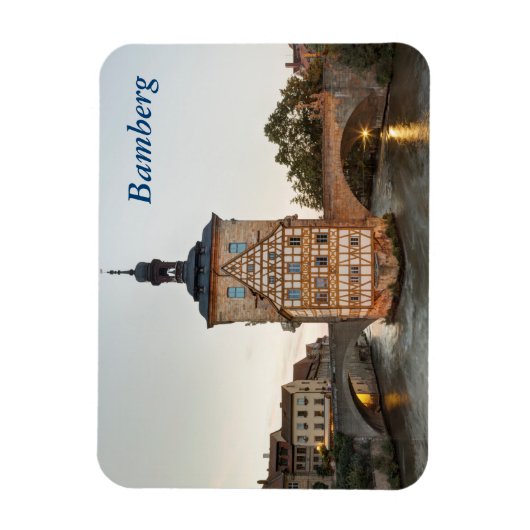 Bamberg Oude Stadhuis en Obere Bridge Magneet (Verticaal)